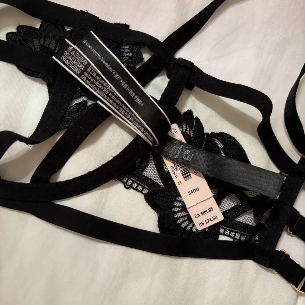 NWT Victoria's Secret Sexy Strappy Embroidered Balconette Bra - Picture 5 of 6